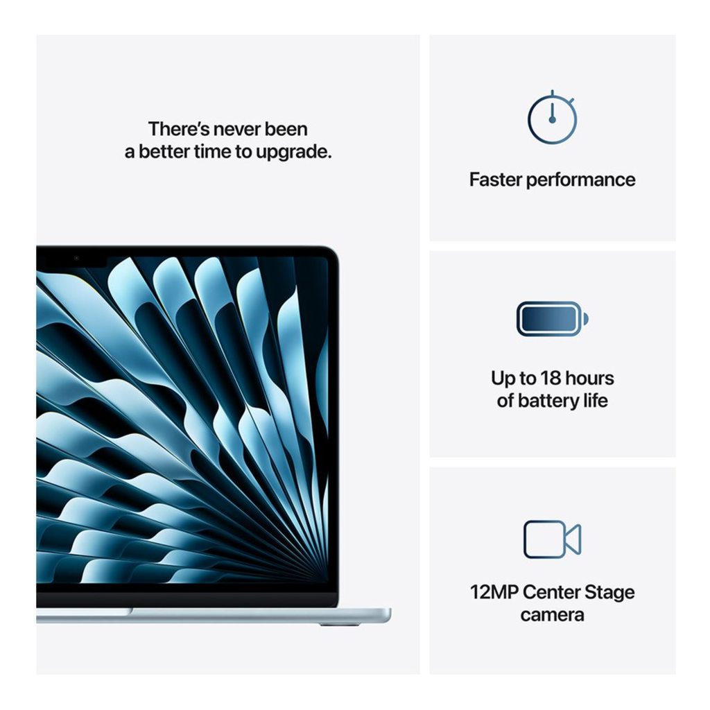 MacBook Air 2025 | Chip M4 | 16GB RAM | 512GB SSD | 13.6" Liquid Retina | macOS Sequoia | Color Sky Blue | Nueva