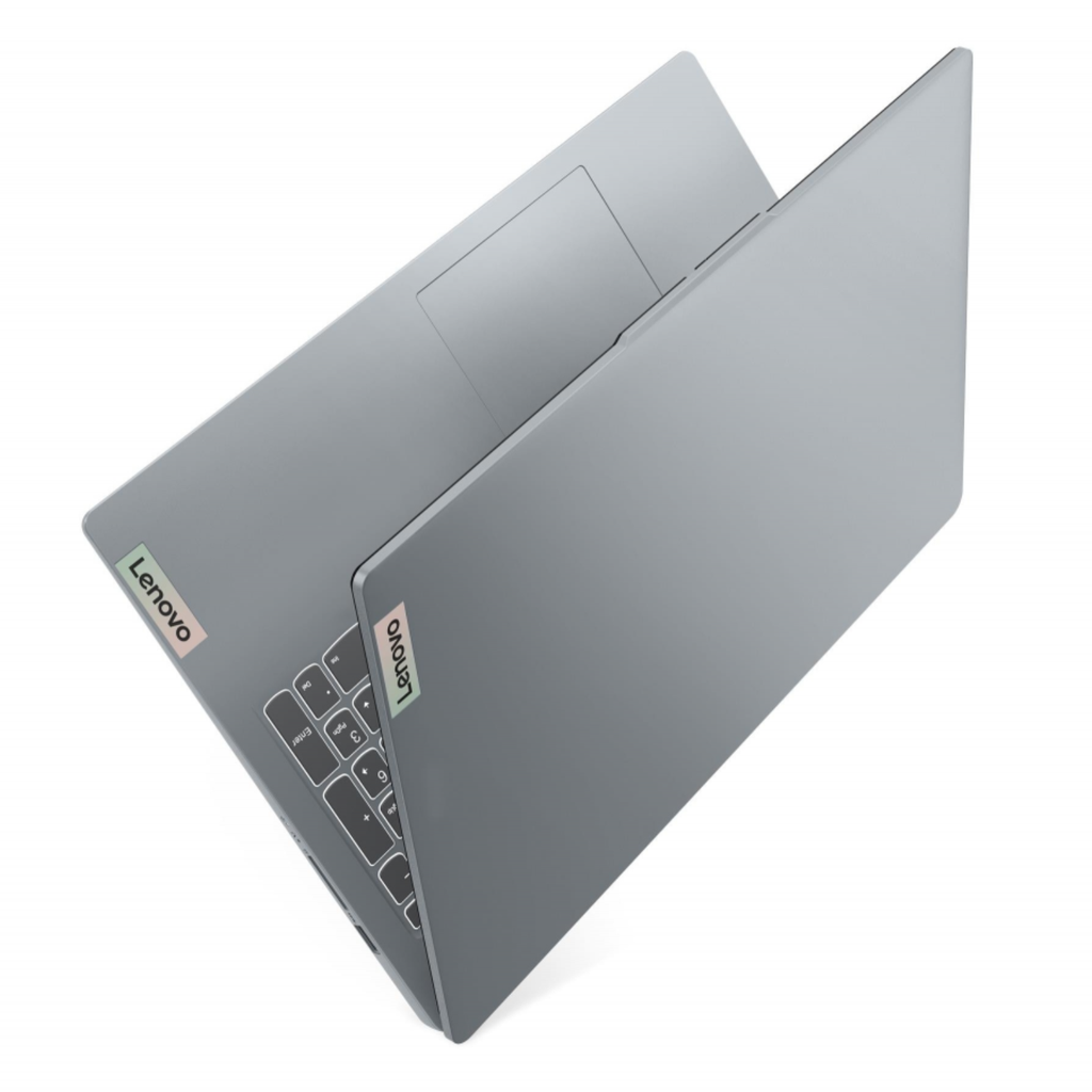 Laptop Lenovo Slim 3 15" FHD IPS - AMD Ryzen 5 7520U, 512GB SSD / 8GB RAM, Teclado Retroiluminado, Lector de Huella, Artic Grey