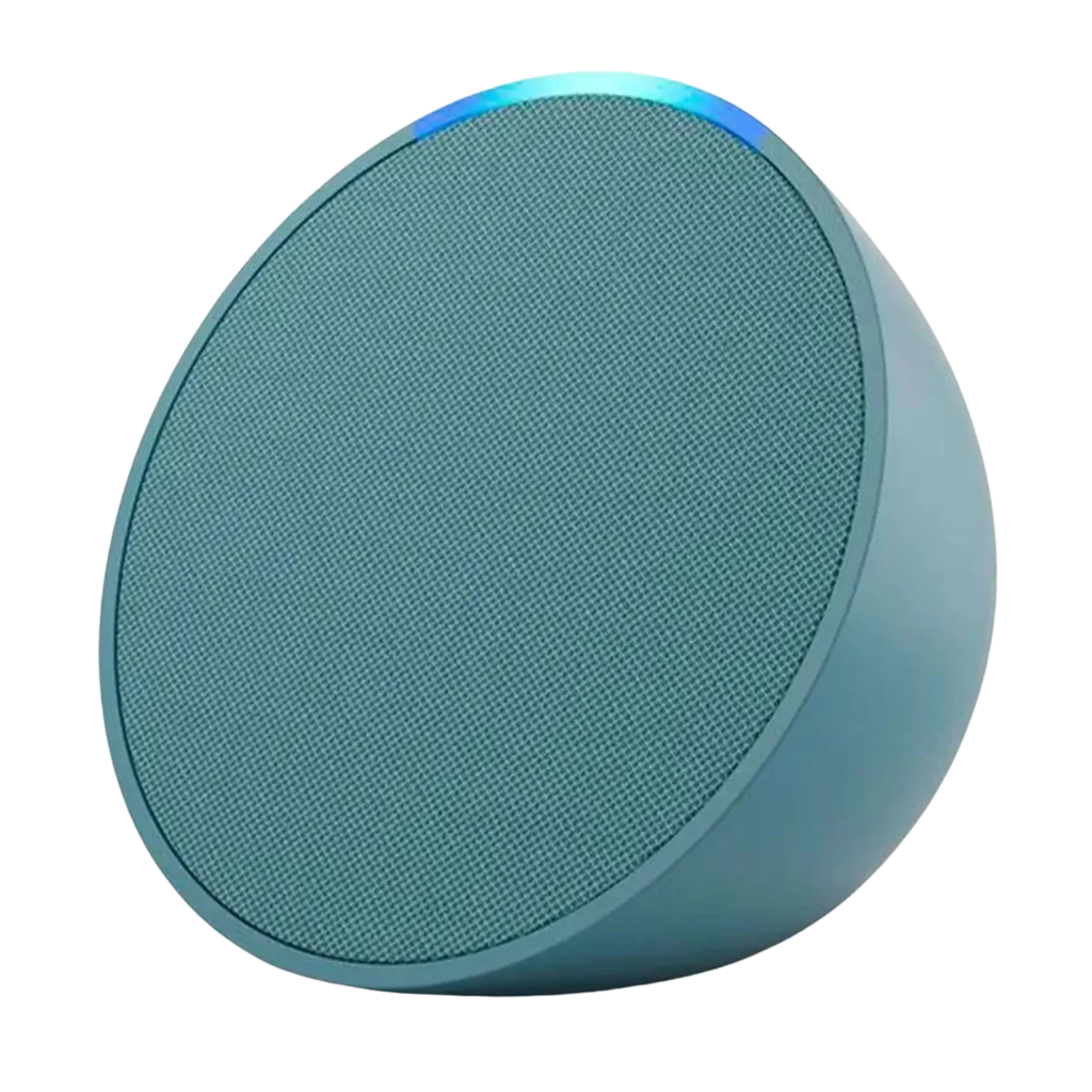 Amazon Echo Pop | Bocina inteligente y compacta con sonido definido y Alexa | Verde azulado | UPC: 840268935870
