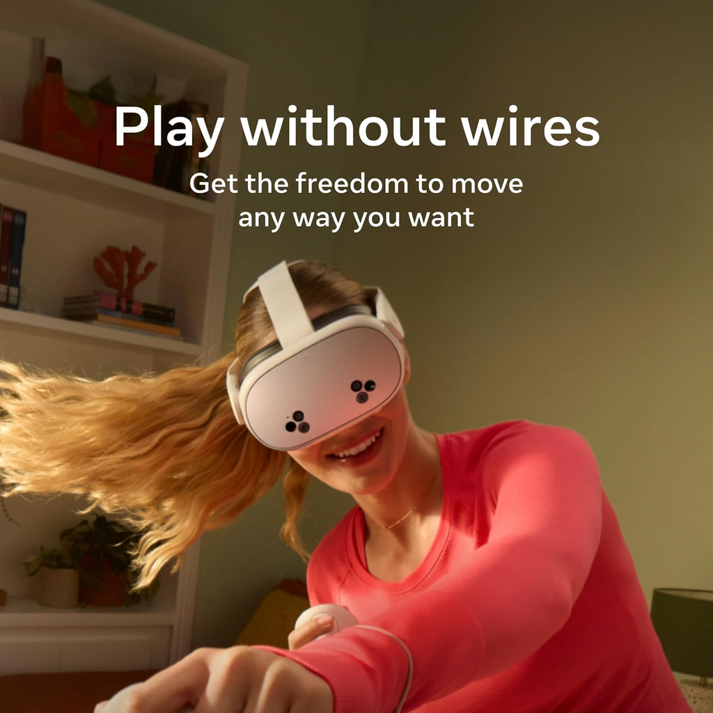 Meta Quest 3S – Visor de Realidad Virtual All-in-One 128GB, Alta Resolución, Procesamiento Avanzado, Diseño Ligero y Soporte para Juegos y Apps VR (Nuevo)