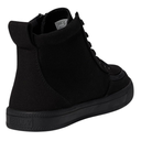 BILLY Footwear Toddler Harmon Sneakers - Black 8T: Zipper Lace Up, Cushioned Insole, Non Marking Sole