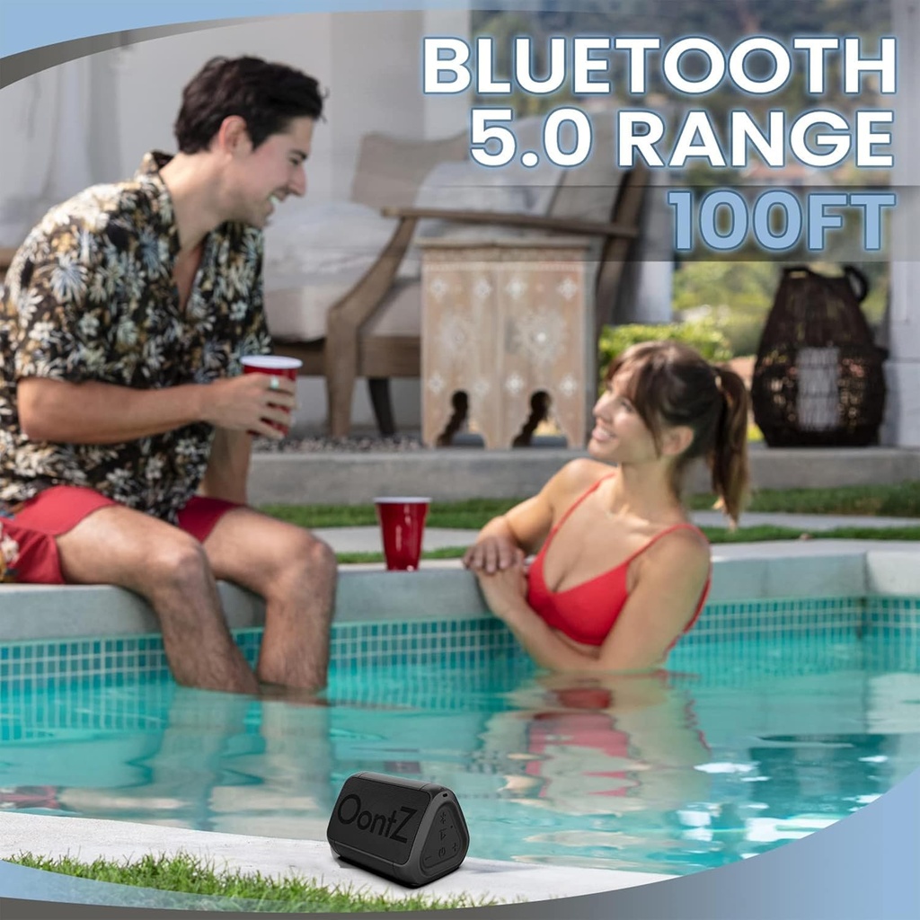 OontZ Angle Solo Bluetooth Speaker, Loud Small Bluetooth Speaker, Stocking Stuffer Electronic Wireless Mini Speaker (Black)