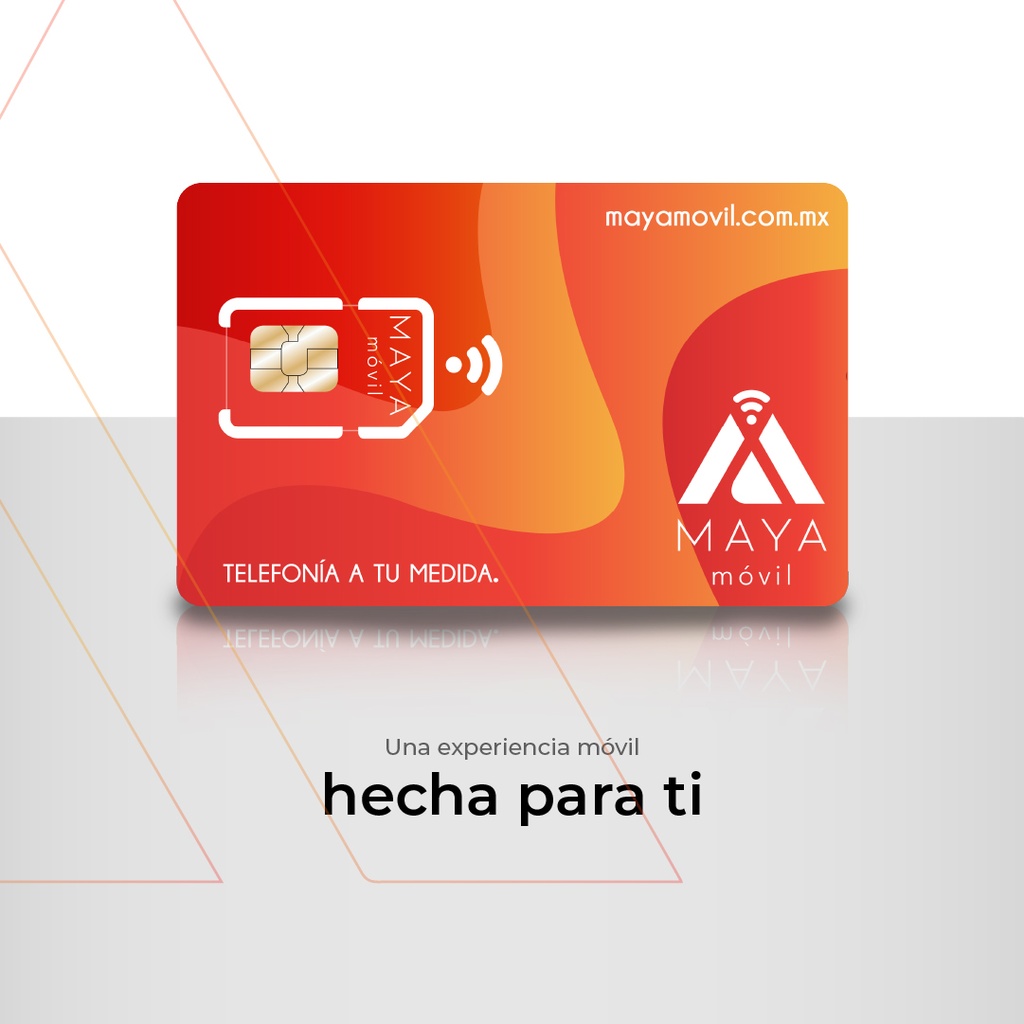Maya Móvil Standard 12 meses de vigencia, 12 Gb de datos, llamadas, SMS y redes sociales ilimitados