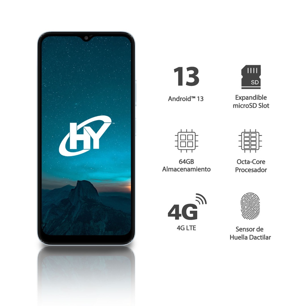 Smartphone HYLine Pro - Azul + SIMM Maya Móvil Eco 2GB por 30 días