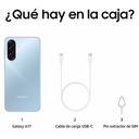 Samsung A17 6GB, 128GB - Azul claro + Servicio Maya Móvil Eco 2GB vigencia de 30 días