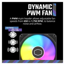 Cooler Master MF120 Lite FAN 120mm ARGB Dynamic PWM 1,750 RPM, Air Balance Blades, Hybrid