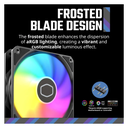 Cooler Master MF120 Lite FAN 120mm ARGB Dynamic PWM 1,750 RPM, Air Balance Blades, Hybrid