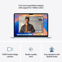 Apple MacBook Air 2025 | Chip M4 (10-core CPU) | 16GB RAM | 256GB SSD | Pantalla Liquid Retina 13.6″ | Color Sky Blue | Teclado Retroiluminado | Nueva