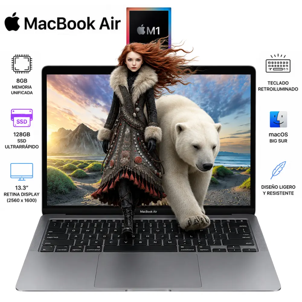 MacBook Air M1 13.3" 8GB 128GB SSD Space Gray