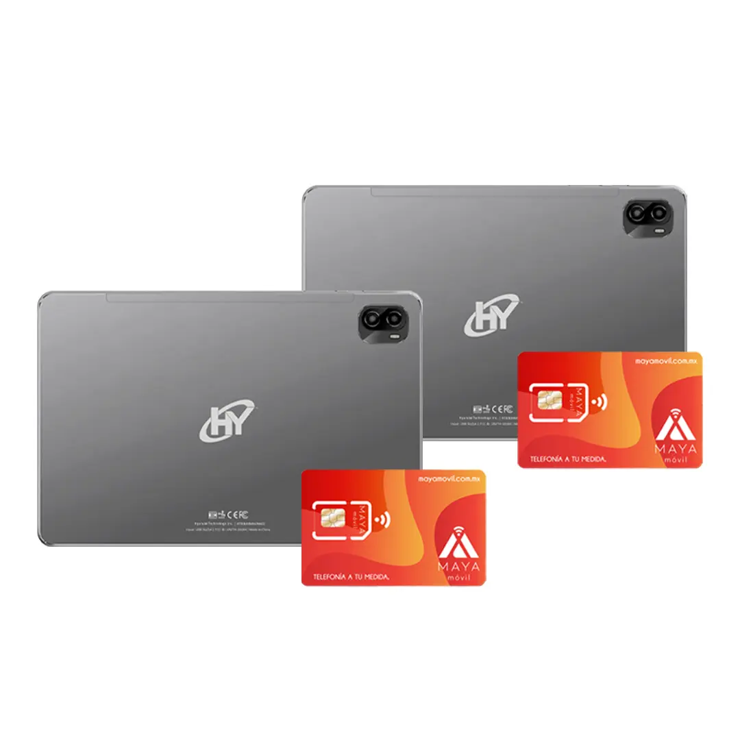 Paquete de Dos Tablet HyTab Plus 1OLB4, 10.1”, Android 15 y Conectividad 4G Dual con SIM MAYA de REGALO