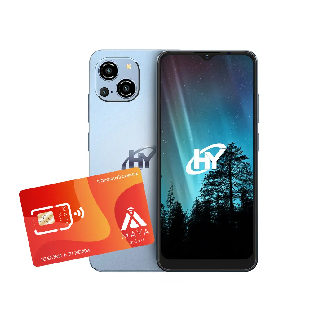 Smartphone HYLine Pro-X - Azul + SIMM Maya Móvil Eco 2GB por 30 días