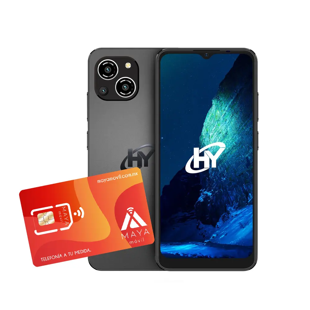 Smartphone HYLine Pro-X - Negro + SIMM Maya Móvil Eco por 30 días