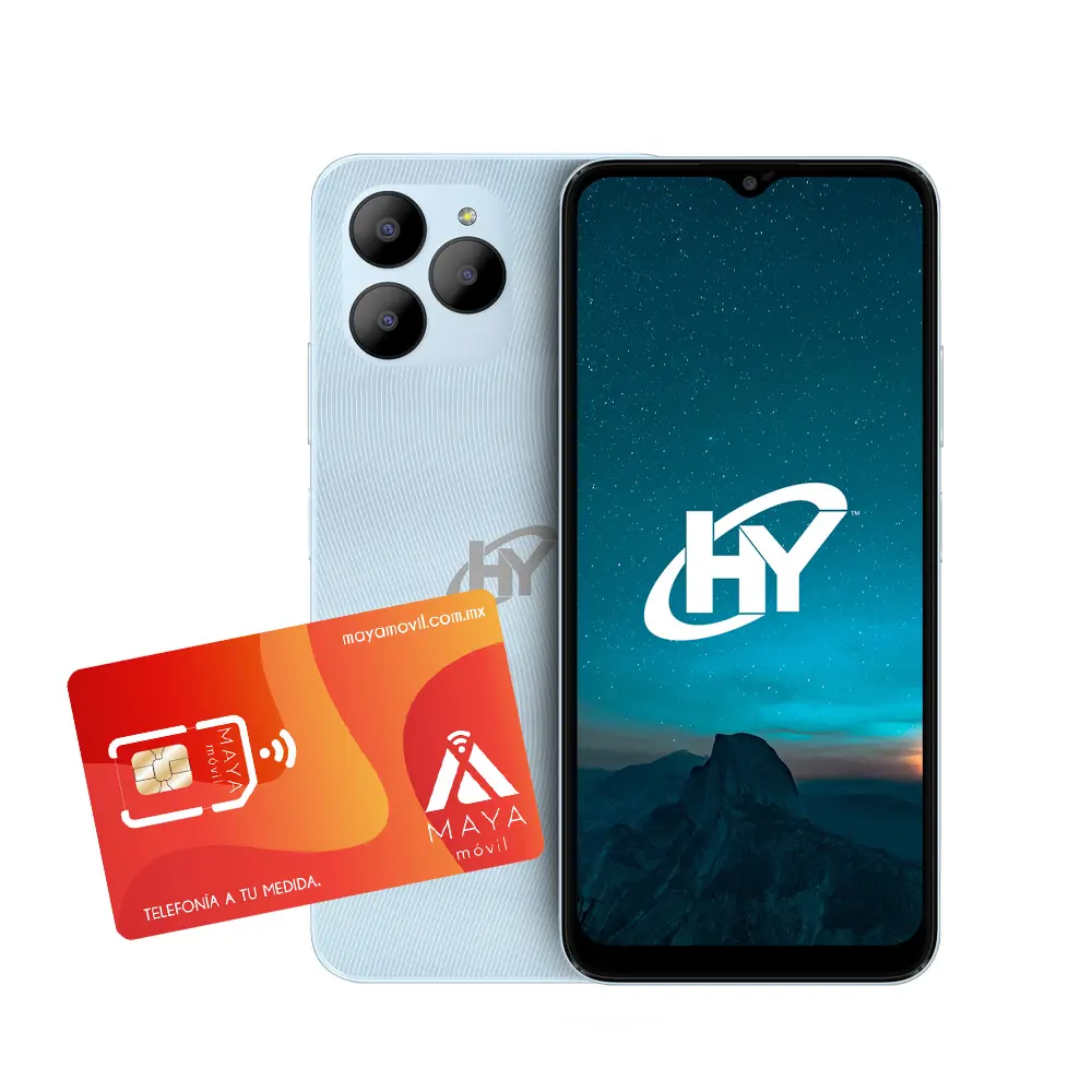 [HYPLUS-AZUL-PLAN-PRE-30D/NEW] Smarphone HYLine Plus - Azul + SIMM Maya Móvil Eco 2GB por 30 días