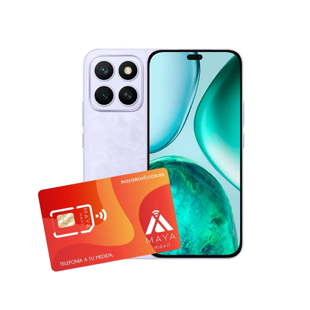 [X8C-PUR-PLAN-PRE-30D/NEW] Honor X8C 8GB Ram 512GB, Morado + SIM Maya Móvil Eco 2GB por 30 días