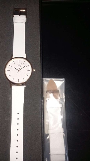 [602860764087/BDL/NEW] Reloj de Pulsera Wanderlust, Esfera Blanca con correa blanca +1 correa de regalo